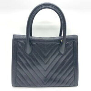 Chanel V Stitch Coco Ball Tote Bag Caviar Leather Black